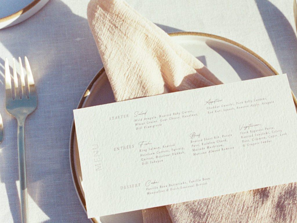 sense of self - menu - food preferences